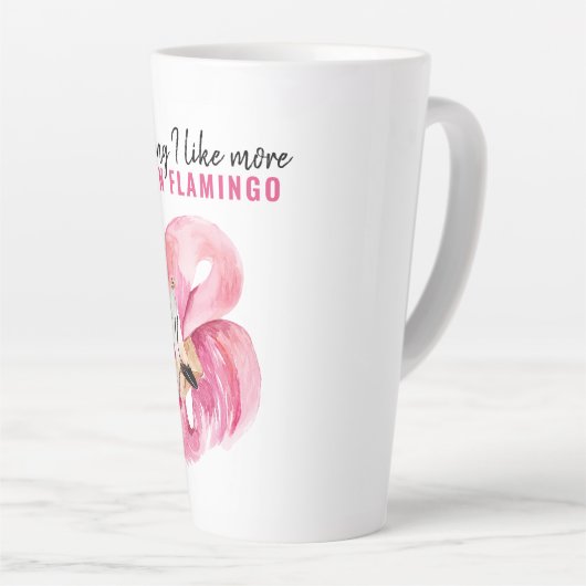 Modernes Exotic Pink Watercolor Flamingo Geschenk Milchtasse (Rechte Ecke)