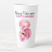 Modernes Exotic Pink Watercolor Flamingo Geschenk Milchtasse (Vorderseite)