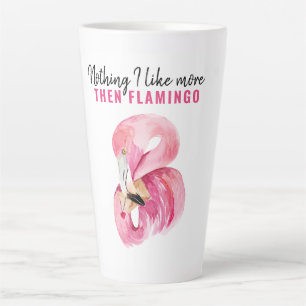 Modernes Exotic Pink Watercolor Flamingo Geschenk Milchtasse