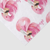 Modernes, exotisch rosa Flamingo-Muster Seidenpapier (Ausschnitt)