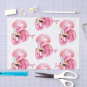 Modernes, exotisch rosa Flamingo-Muster Seidenpapier (Handwerk)