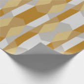 Modernes Extravagant geometrisches Gold und Silber Geschenkpapier (Ecke)