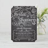 Modernes extravagantes Tafel-Wirbels-Brautparty Einladung (Stehend Vorderseite)