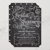 Modernes extravagantes Tafel-Wirbels-Brautparty Einladung (Vorne/Hinten)