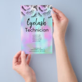 Modernes Eyelashes Schönheitssalon Business Flyer (Handgriff)
