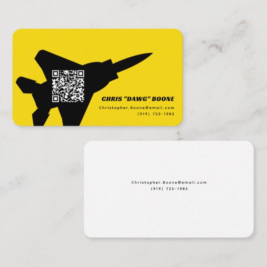 Modernes F-15-Kampfjet Visitenkarte (Vorne/Hinten)