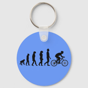 Modernes Fahrrad-Evolutions-Schema des Menschen Schlüsselanhänger