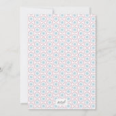 Modernes Fahrrad in Blau und Rot Einladung zum Geb (Rückseite)