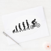 Modernes Fahrradprogramm für die menschliche Evolu Ovaler Aufkleber (Umschlag)