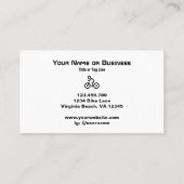 Modernes Fahrradsymbol Schwarz und Weiß Fahrradfah Visitenkarte (Rückseite)