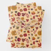 Modernes Fall Floral Muster Geschenkpapier Set (Beispiel)