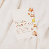 Modernes Fall Housewarming Party Einladen mit Blät Einladung