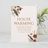 Modernes Fall Housewarming Party laden ein Einladung (Stehend Vorderseite)