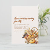 Modernes Fall Housewarming Party laden ein Einladung (Stehend Vorderseite)