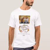 Modernes Fall Watercolor Erntedank Familienunterne T-Shirt (Vorderseite)