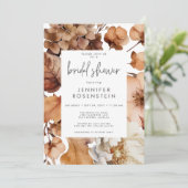 Modernes Fallen-Neutral-Brautparty Einladung (Stehend Vorderseite)