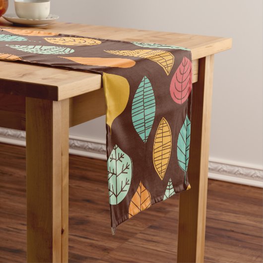 Modernes Fallleaf-Muster Großer Tischläufer (Beispiel)