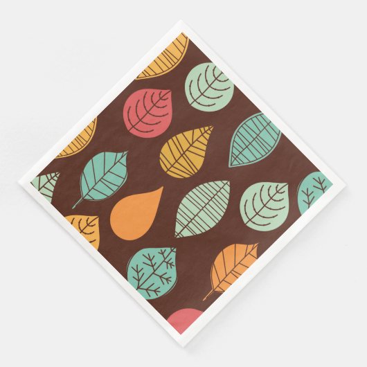 Modernes Fallleaf-Muster Serviette (Ecke)