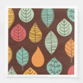 Modernes Fallleaf-Muster Serviette (Vorderseite)