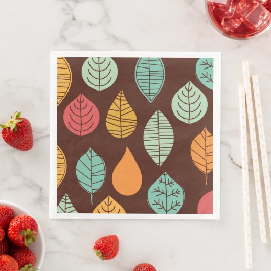 Modernes Fallleaf-Muster Serviette (Beispiel)