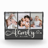 Modernes, familiäres Script Collage Einfaches eleg Fotoblock (Vorderseite)