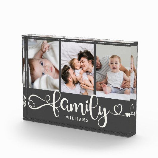 Modernes, familiäres Script Collage Einfaches eleg Fotoblock (Rechts)