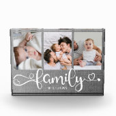 Modernes, familiäres Script-Collage Linen 3 Foto B (Vorderseite)