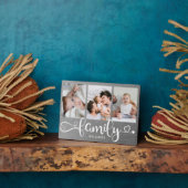 Modernes, familiäres Script-Collage Linen 3 Foto B Fotoplatte (Seite)