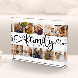 Modernes, familiäres Skript Collage Chic 10 Foto B