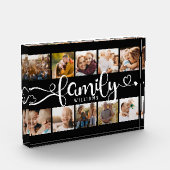 Modernes, familiäres Skript Collage Chic 10 Fotoblock (Links)