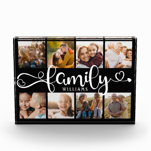 Modernes, familiäres Skript Collage Chic 8 Foto Bl (Vorderseite)