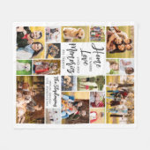 Modernes Familienangebot 18 FotoCollage Fleecedecke (Vorderseite (Horizontal))