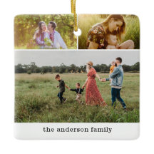 Modernes Familienfoto Collage 6 Fotos Weihnachten