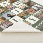 Modernes Familienfoto Collage Grid Einfach stilvol Sherpadecke (3/4)