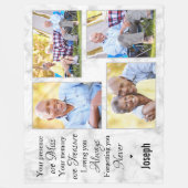 Modernes Familienfoto Collage Memorial Keepake Fleecedecke (Vorderseite)