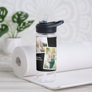 Modernes Familiengeschenk für mehrere Fotos Trinkflasche