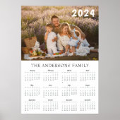 Modernes Familienposter Foto 2024 Poster (Vorne)