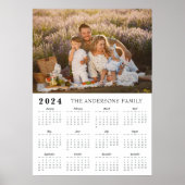 Modernes Familienposter Foto 2024 Poster (Vorne)