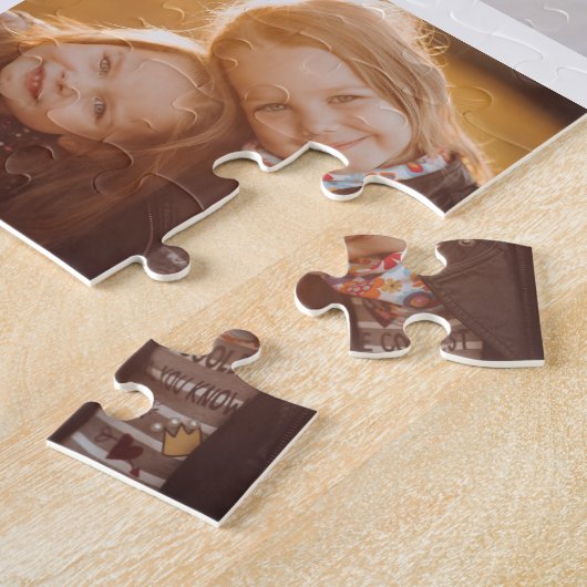Modernes Familienskript 20 Foto Collage Chic Spaß Puzzle (Seite)