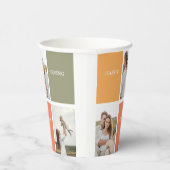 Modernes Family Collage Foto | Glückliches Ernteda Pappbecher (Rechts)