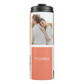 Modernes Family Collage Foto | Glückliches Ernteda Thermosbecher (Vorderseite)