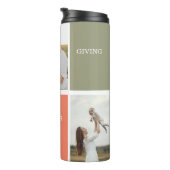 Modernes Family Collage Foto | Glückliches Ernteda Thermosbecher (Nach rechts gedreht)