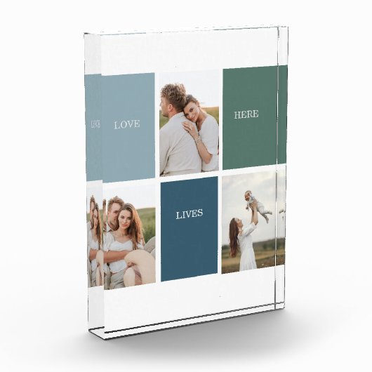 Modernes Family Collage Foto | Liebe leben hier (Links)