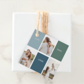 Modernes Family Collage Foto | Liebe leben hier Geschenkanhänger (Beispiel)