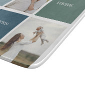 Modernes Family Collage Foto | Liebe leben hier Schneidebrett (Ecke)