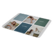 Modernes Family Collage Foto | Liebe leben hier Schneidebrett (Ecke)