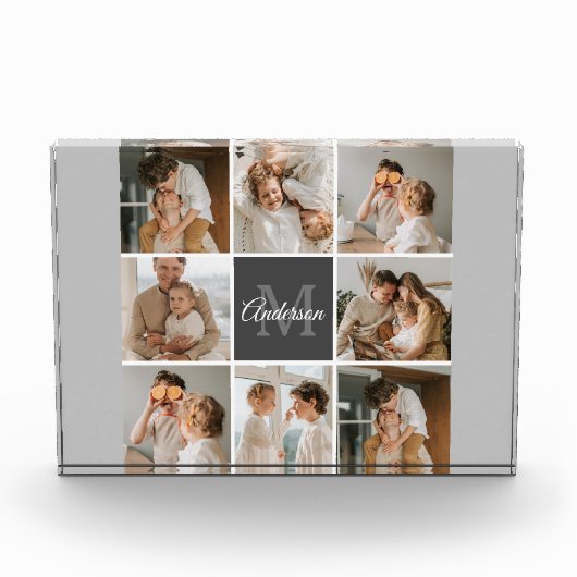 Modernes Family Collage Foto & Personalisierte Ges (Vorderseite)