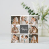 Modernes Family Collage Foto & Personalisierte Ges (Stehend Vorderseite)