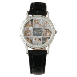 Modernes Family Collage Foto & Personalisierte Ges Armbanduhr