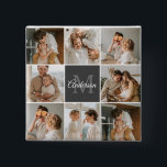 Modernes Family Collage Foto & Personalisierte Ges Button<br><div class="desc">Modernes Family Collage Foto & Personalisierte Geschenke</div>